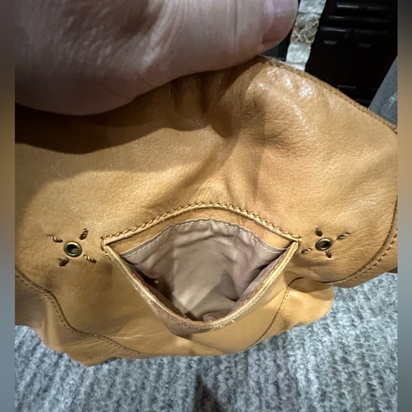 THE SAK Camel Leather Bag with Brown Leather Braided Handle! - Picture 5 of 14